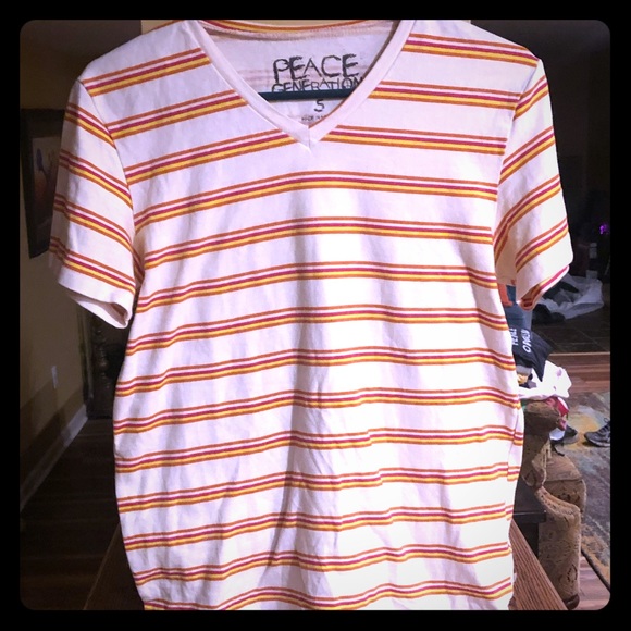 Peace Generation Striped Short Sleeve TShirt - Picture 1 of 2